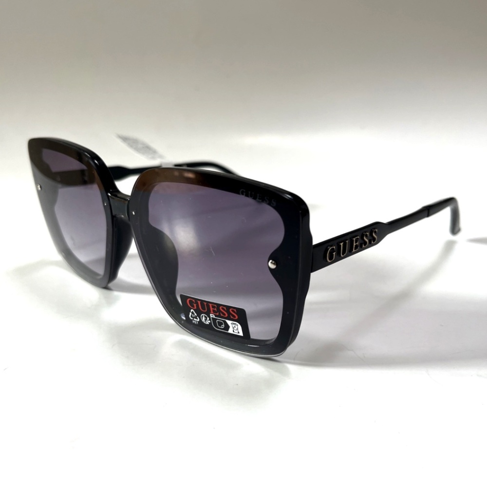 GUESS Oversized Square Sunglasses GO00093 Rimless Acetate Black Matte